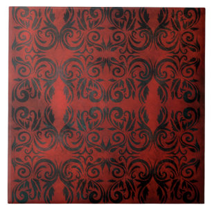 mandala black romantic elegant ceramic tile