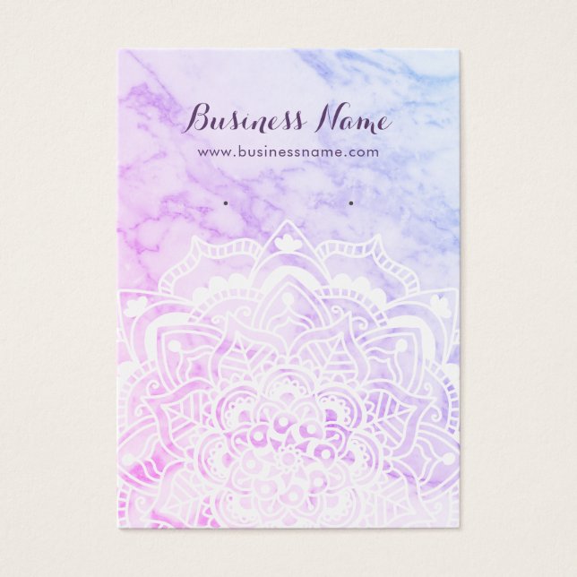 Mandala blanc sur les cartes à oreille Arrière - p (Devant)
