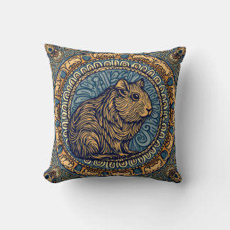 Mandala Bliss – Guinea Pig Boho TinyFur Throw Pillow