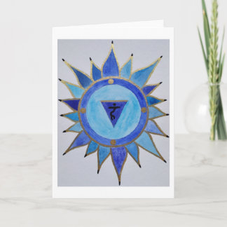 Mandala blue holiday card