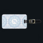 Mandala Blue Luggage Tag<br><div class="desc">lite blue mandala pattern with floral circle design. Personalize for yourself onto any item or makes a great gift.</div>
