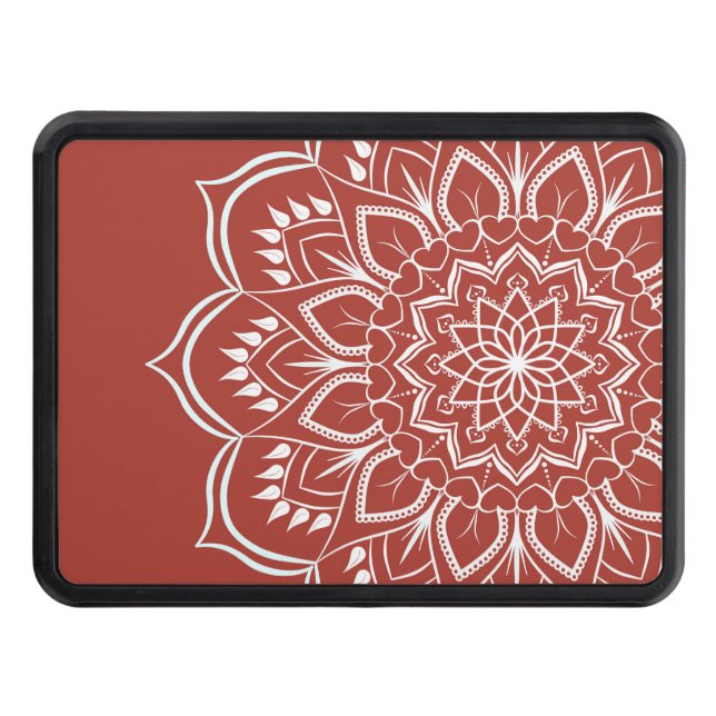 Mandala boho bohemian trailer hitch cover (Front)