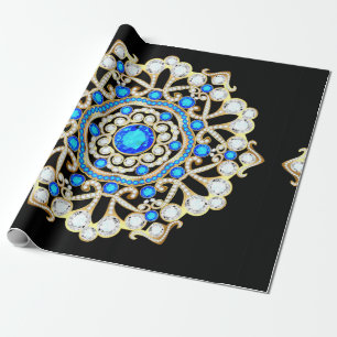 Mandala brooch jewellery, design element. Tribal e Wrapping Paper