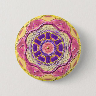 Mandala-Button "King of Healing" 2 Inch Round Button