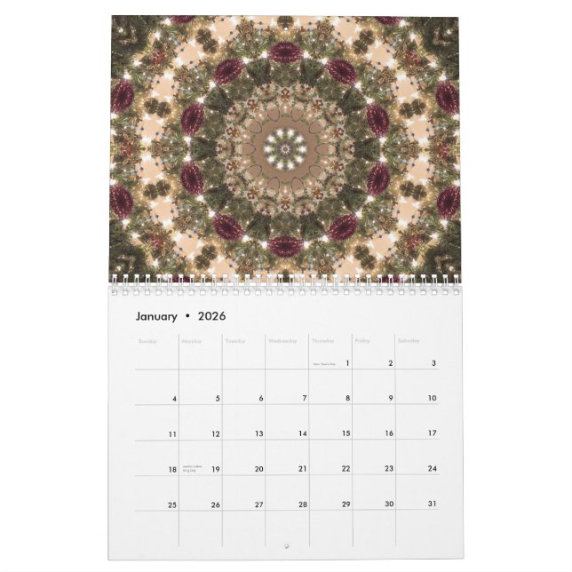 Mandala calendar (Jan 2026)
