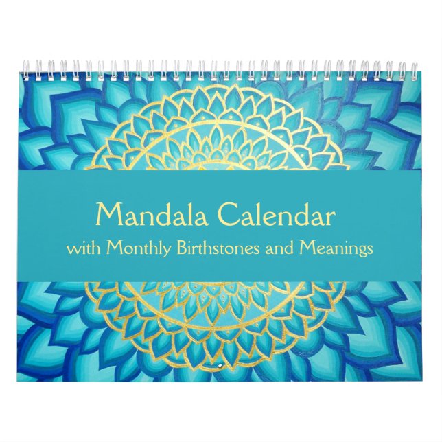 Mandala Calendar with Monthly Birthstones (Cover)