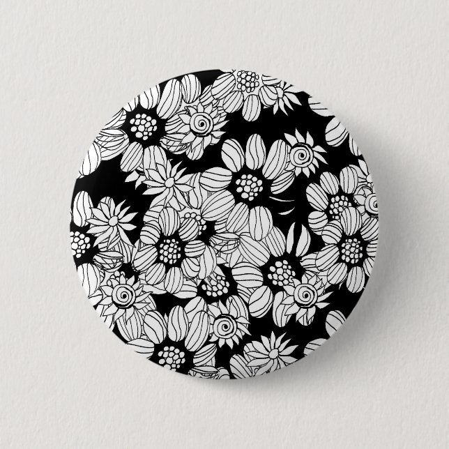 mandala calming colouring page 2 inch round button (Front)