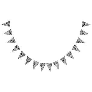 mandala calming colouring page bunting flags