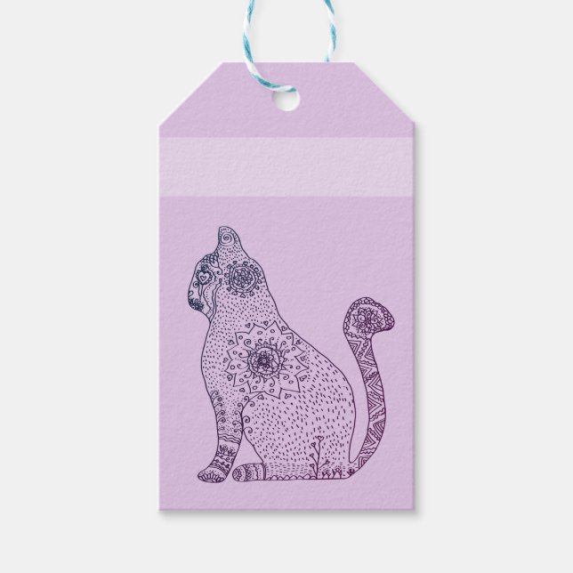 Mandala Cat - Étiquettes (Devant)