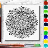 Mandala Chronicles ser.1 #01C Colorable/Paint over