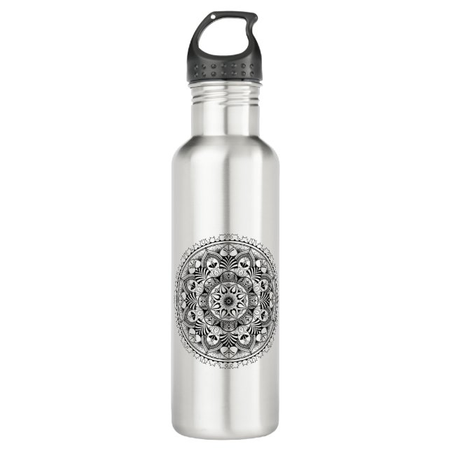 Mandala Circle 710 Ml Water Bottle (Front)