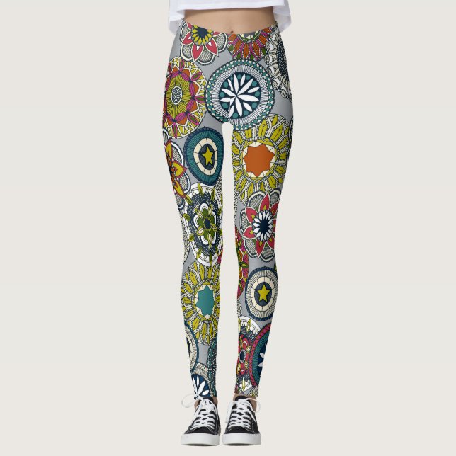 mandala cirque festival silver leggings (Front)