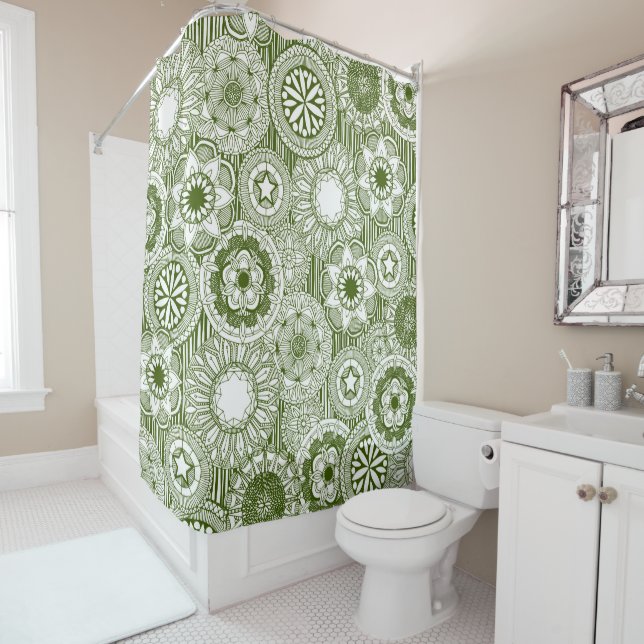 mandala cirque green white (In Situ)