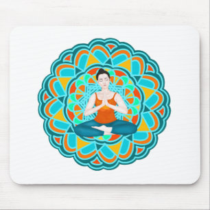 mandala citrus mouse pad