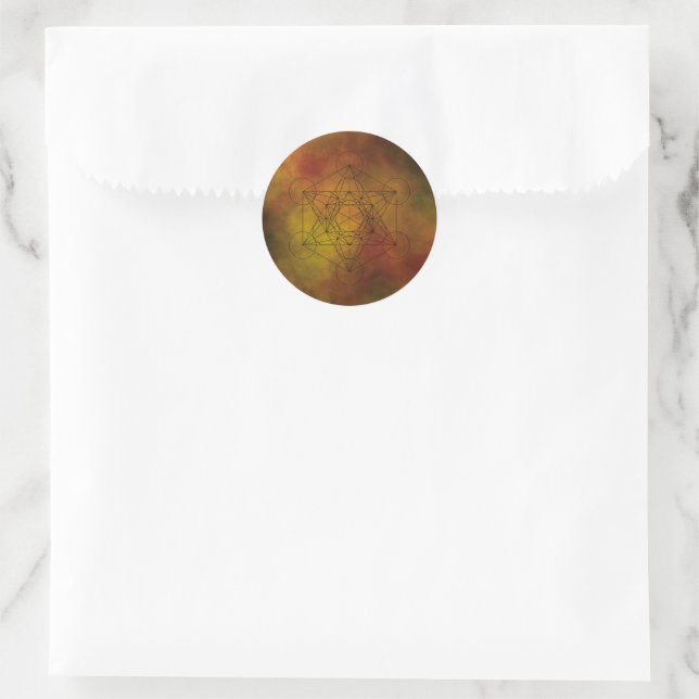 mandala classic round sticker (Bag)