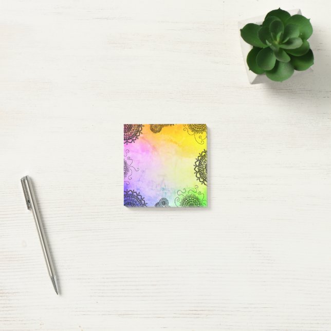Mandala colorful post-it notes (Office)