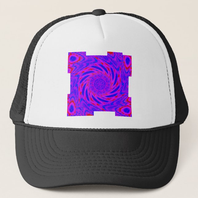 Mandala-colorpink-blue-LOVE-kaleidoscope RMDESIGN Trucker Hat (Front)