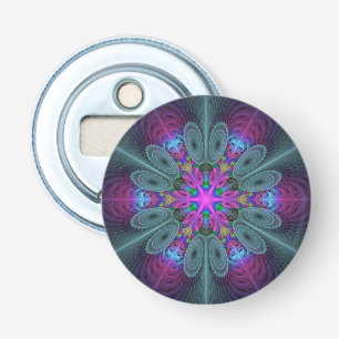 Mandala Colourful Striking Fractal Art Kaleidoscop Bottle Opener