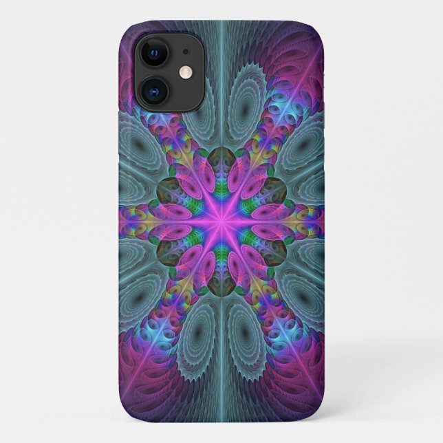 Mandala Colourful Striking Fractal Art Kaleidoscop Case-Mate iPhone Case (Back)