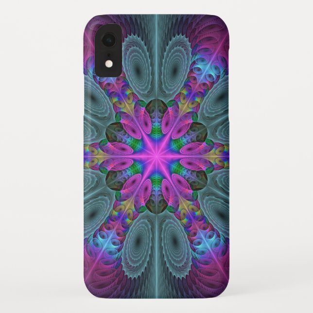 Mandala Colourful Striking Fractal Art Kaleidoscop Case-Mate iPhone Case (Back)