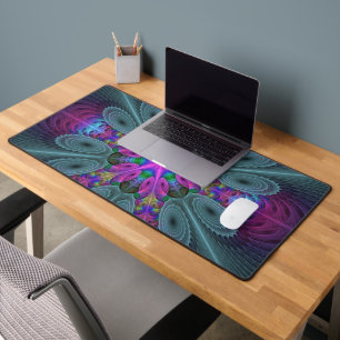Mandala Colourful Striking Fractal Art Kaleidoscop Desk Mat