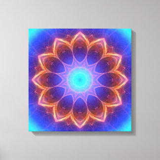 Mandala cool glowing canvas print