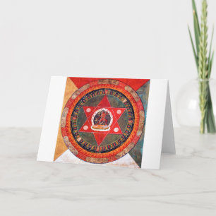 Mandala Cosmic Diagram for Meditation Card