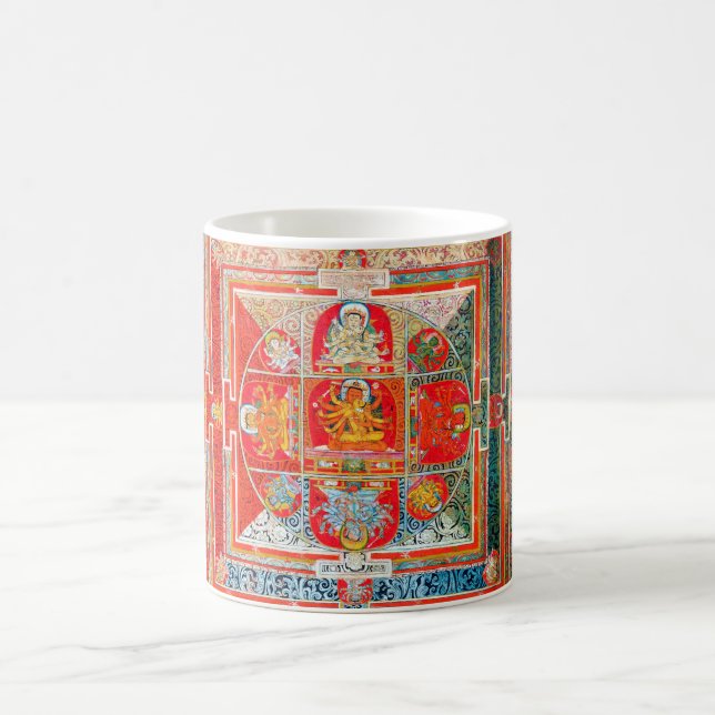 Mandala Cosmic Diagram for Meditation Coffee Mug (Center)