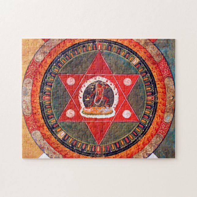 Mandala Cosmic Diagram for Meditation Jigsaw Puzzle (Horizontal)