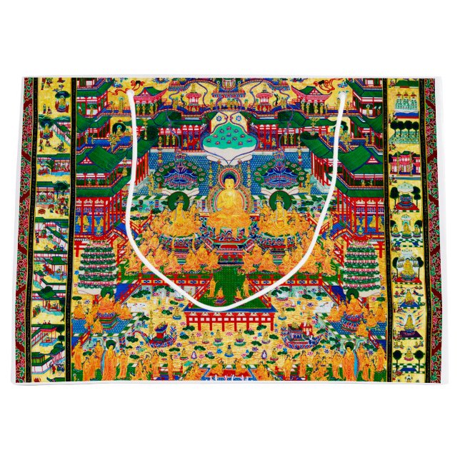 Mandala Cosmic Diagram for Meditation Large Gift Bag (Front)