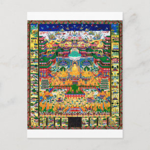 Mandala Cosmic Diagram for Meditation Postcard