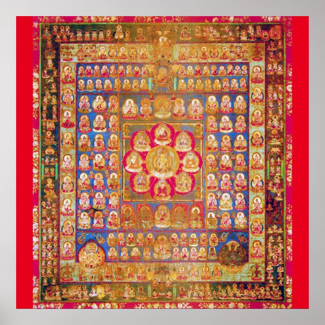 Mandala Cosmic Diagram for Meditation Poster (Front)