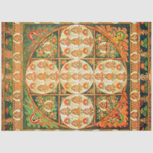 Mandala Cosmic Diagram for Meditation Tissue Paper (Front)