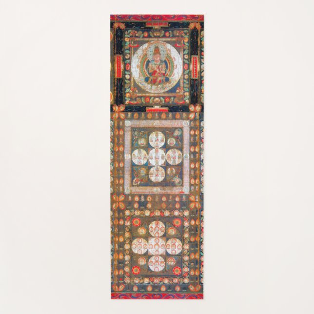 Mandala Cosmic Diagram for Meditation Yoga Mat (Front)