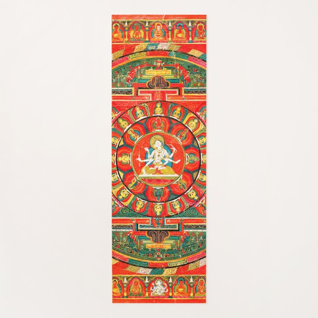 Mandala Cosmic Diagram for Meditation Yoga Mat (Front)