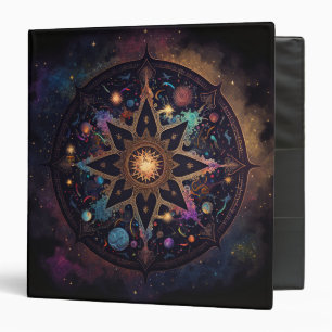 Mandala Cosmic Visionary Art 3 Ring Binder