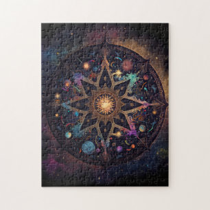 Mandala Cosmic Visionary Art Jigsaw Puzzle Puzzle