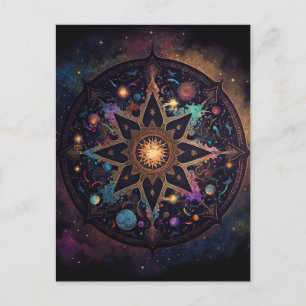 Mandala Cosmic Visionary Art Postcard