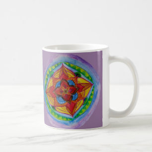 Mandala crayon dessin blanc 11 oz Mug classique