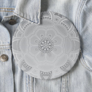 Mandala Creation, all points for one 3 6 Inch Round Button
