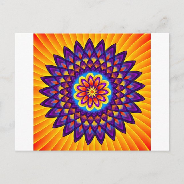Mandala Dahlia Postcard (Front)