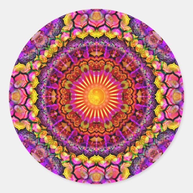 Mandala ~ Daily Focus 2.13.2020 Classic Round Sticker (Front)