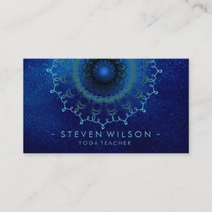 Mandala Damask Yoga Holistic Meditation Massage Business Card