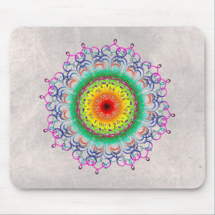 Mandala Damask Yoga Meditation Holistic Mouse Pad