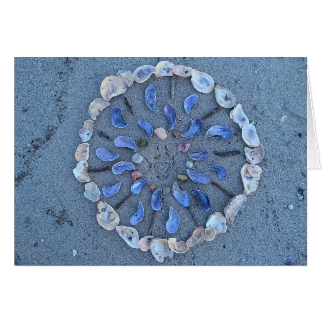 Mandala d'art de nature d'été de coquillage (Devant horizontal)