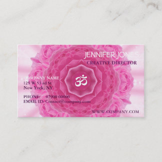 Mandala de roses, carte de visite