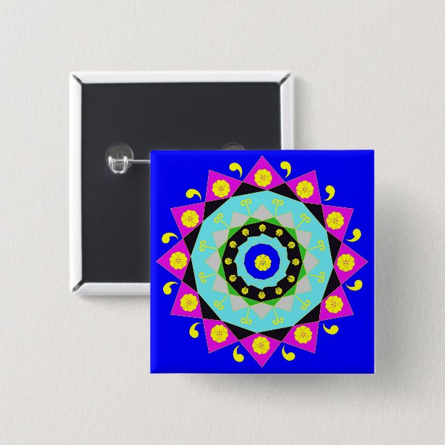 Mandala:Decorative Button (Front & Back)