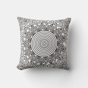 Mandala Decorative Ethnic Design Throw Pillow