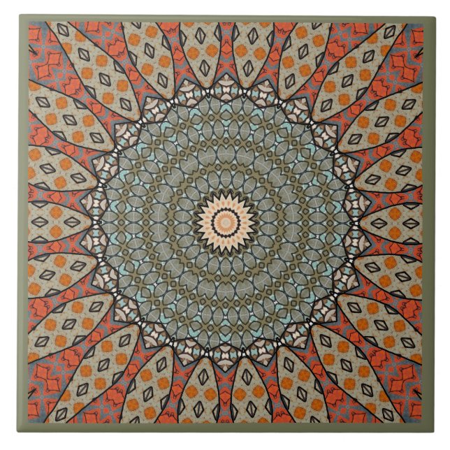 Mandala Decorative  Tile (Front)
