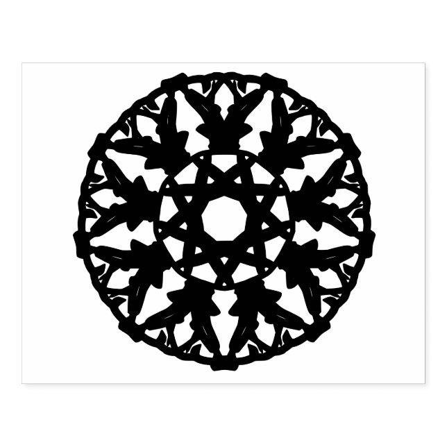Mandala- dekoratives Muster in Rund Rubber Stamp (Imprint)